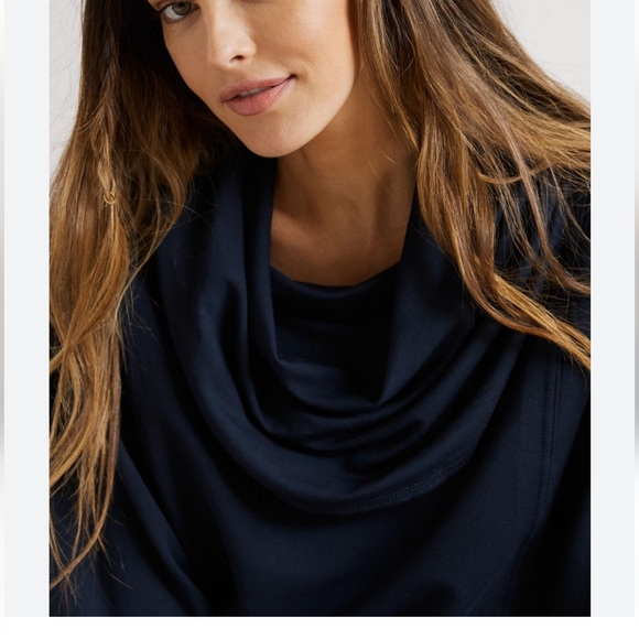 Anthro Daily Practice Slouchy Cowl Top - Picture 2 of 8